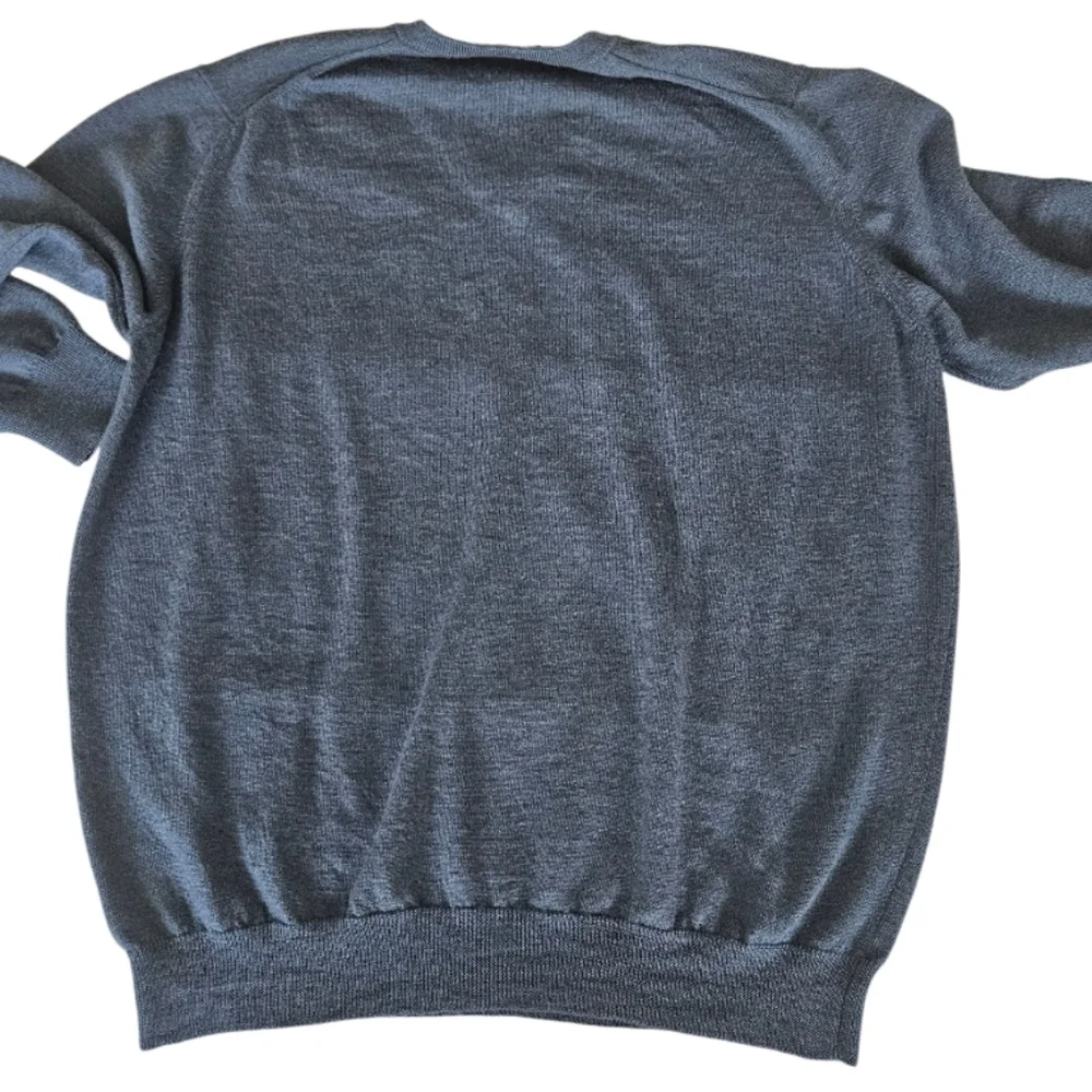 Valentino Jeans Men's Blue V-Neck Sweater Merino Wool - Picture 6 of 11